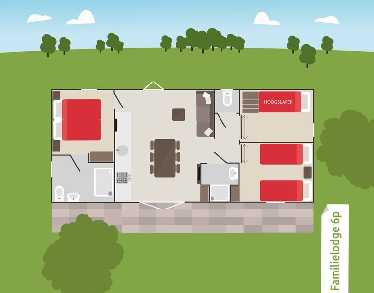 Familielodge - 12 personen