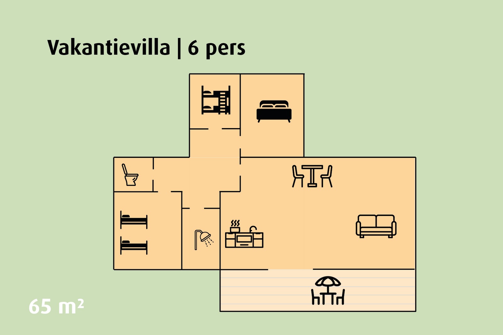 Vakantievilla - 6 personen